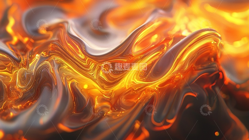高清大图下载【趣麦麦图】流动的火焰纹理