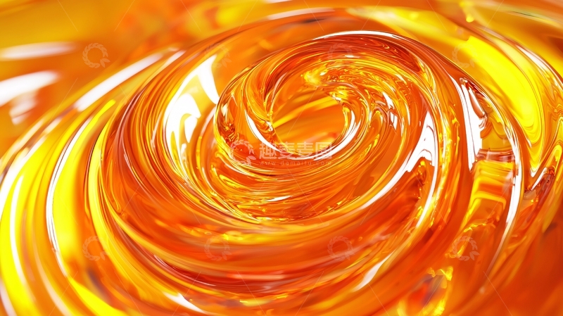 高清大图下载【趣麦麦图】旋转的金色液体