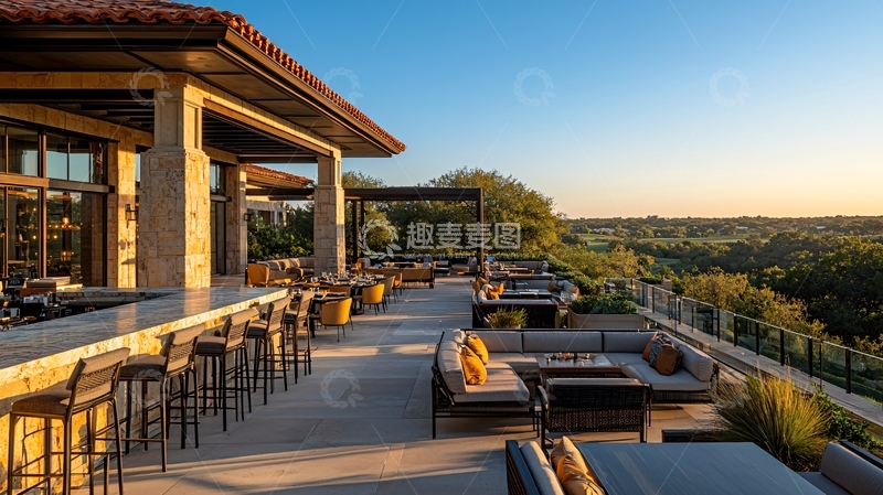 高清大图下载【趣麦麦图】豪华露台俯瞰风景