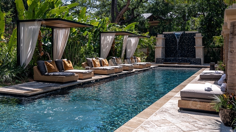 高清大图下载【趣麦麦图】豪华泳池休闲区