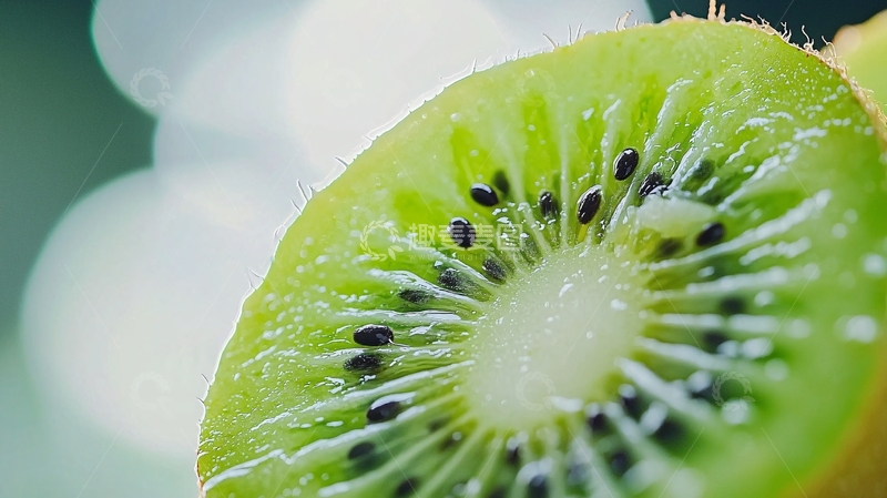 高清大图下载【趣麦麦图】新鲜翠绿奇异果切片