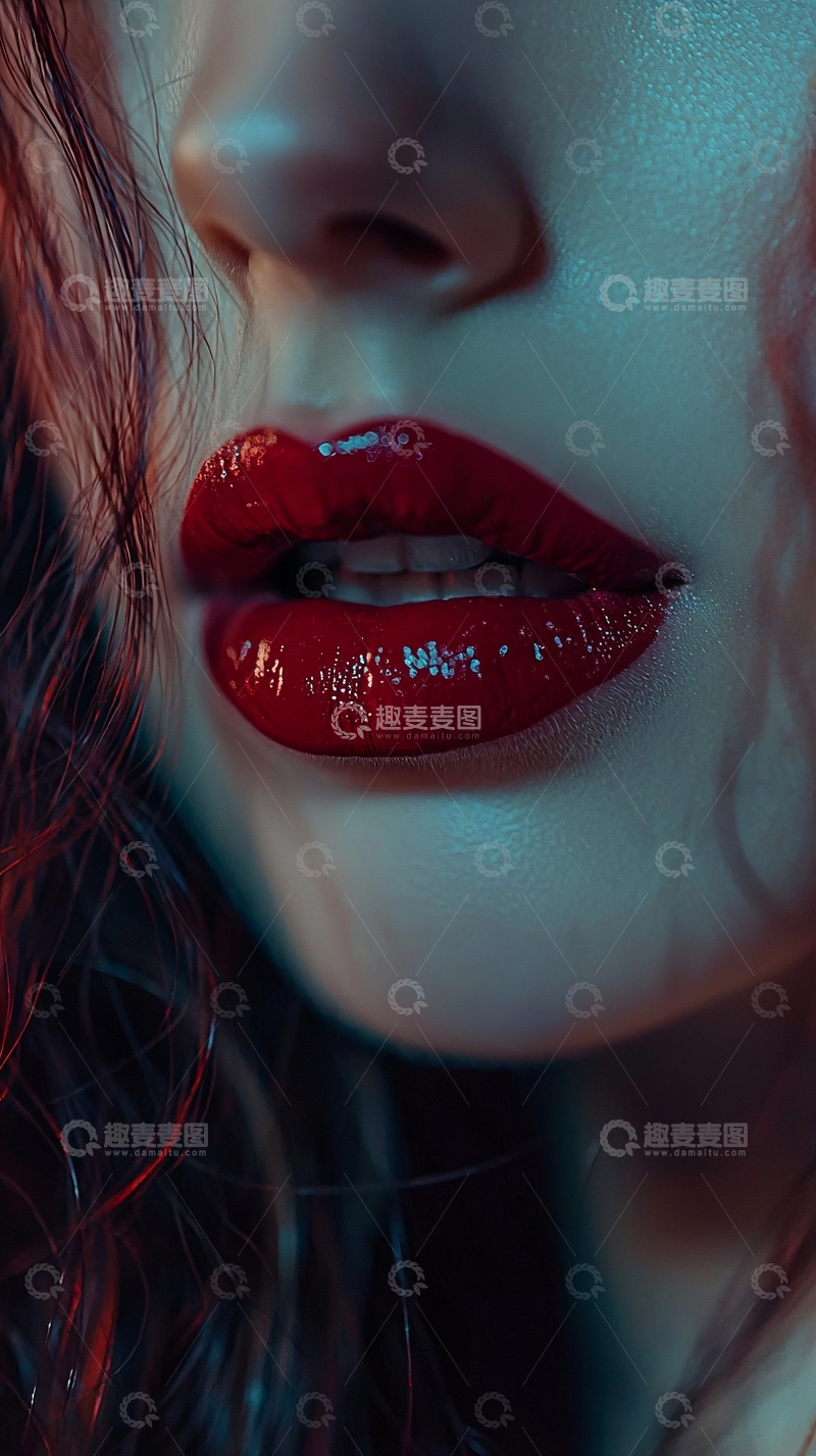 高清大图下载【趣麦麦图】红唇特写