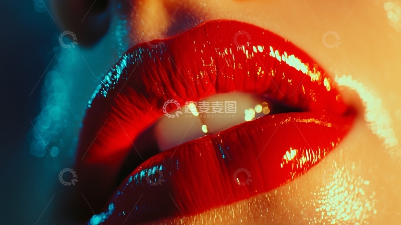 高清大图下载【趣麦麦图】性感红唇特写