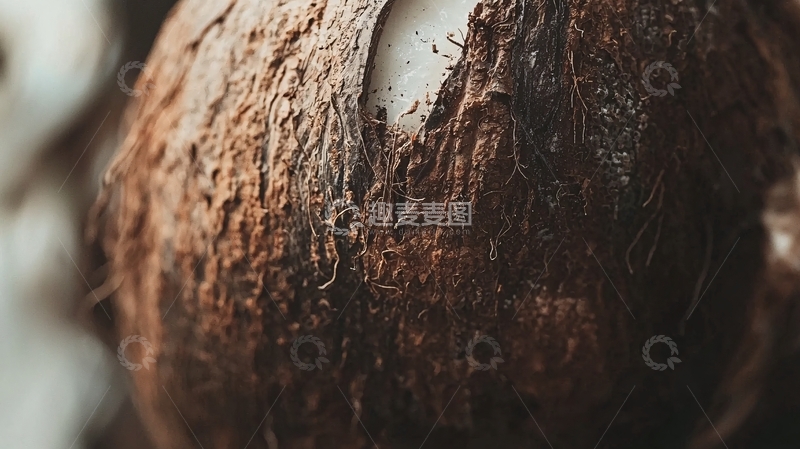 高清大图下载【趣麦麦图】椰子外壳特写