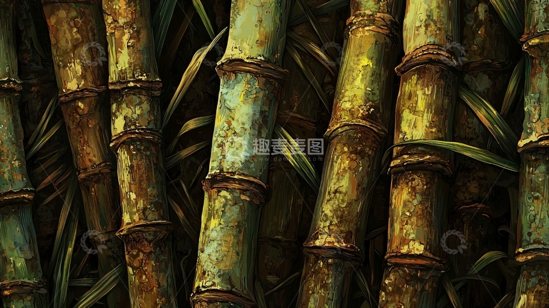 高清大图下载【趣麦麦图】茂密的竹林背景图