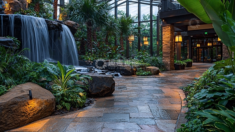 高清大图下载【趣麦麦图】室内热带雨林景观