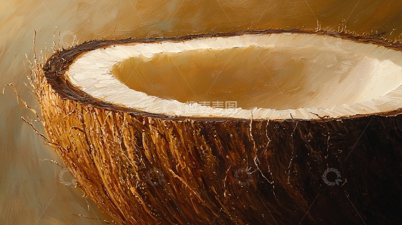 高清大图下载【趣麦麦图】椰子剖面图