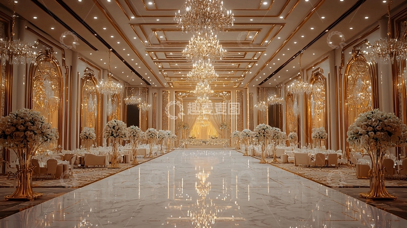 高清大图下载【趣麦麦图】奢华金色大厅