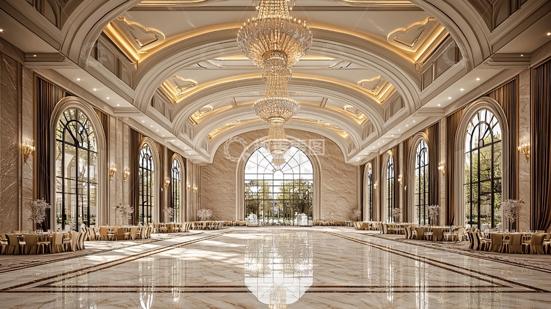 高清大图下载【趣麦麦图】豪华大厅内部装修设计