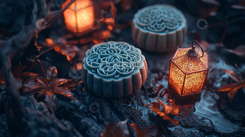 高清大图下载【趣麦麦图】中式月饼