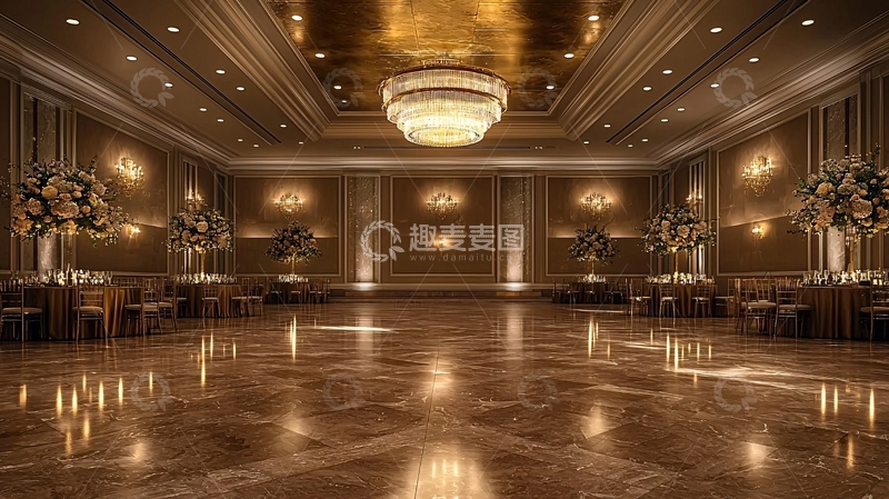 高清大图下载【趣麦麦图】豪华典雅金色宴会厅