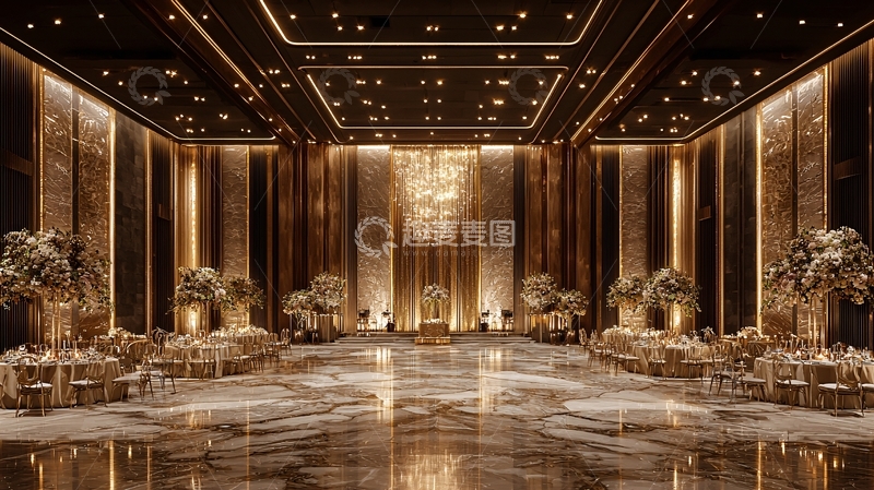 高清大图下载【趣麦麦图】豪华金色宴会厅