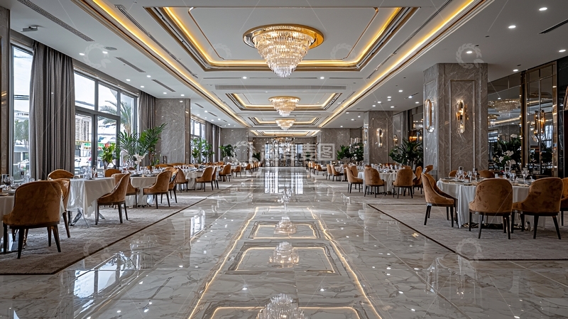 高清大图下载【趣麦麦图】豪华酒店餐厅内部