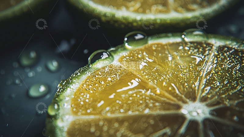 高清大图下载【趣麦麦图】新鲜柑橘切片特写