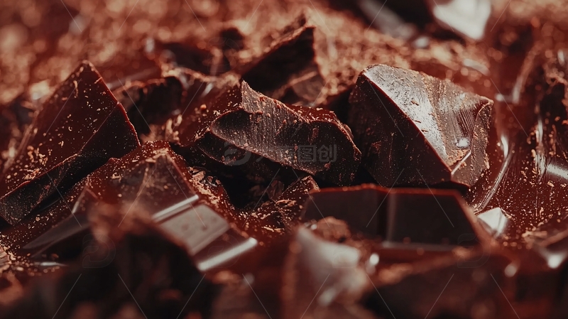 巧克力碎块特写