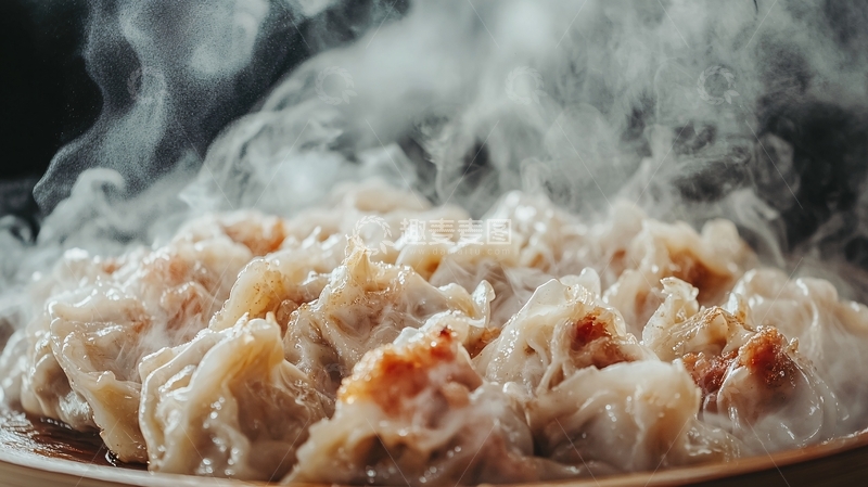 高清大图下载【趣麦麦图】热气腾腾的蒸饺