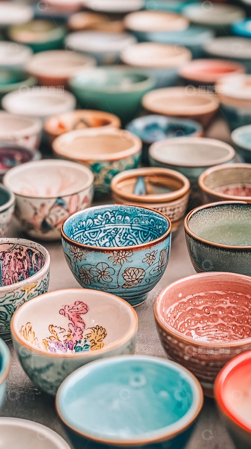高清大图下载【趣麦麦图】色彩斑斓的小碗集合