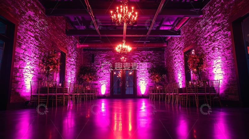 高清大图下载【趣麦麦图】室内紫光照明