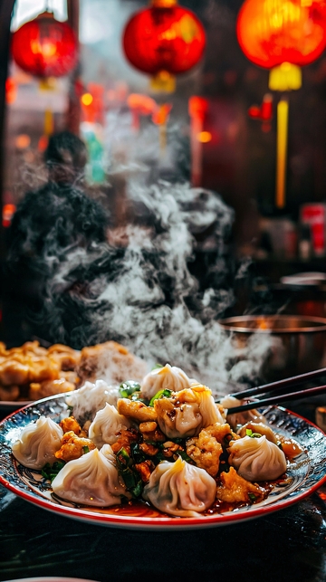 热气腾腾的中国饺子