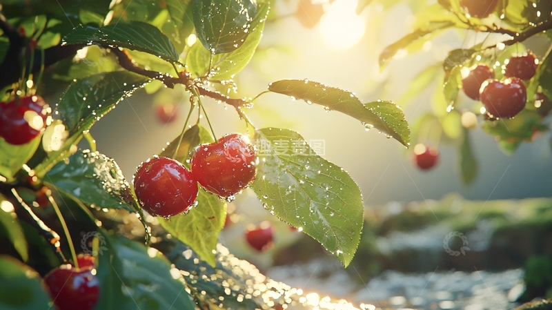 高清大图下载【趣麦麦图】阳光下的红樱桃