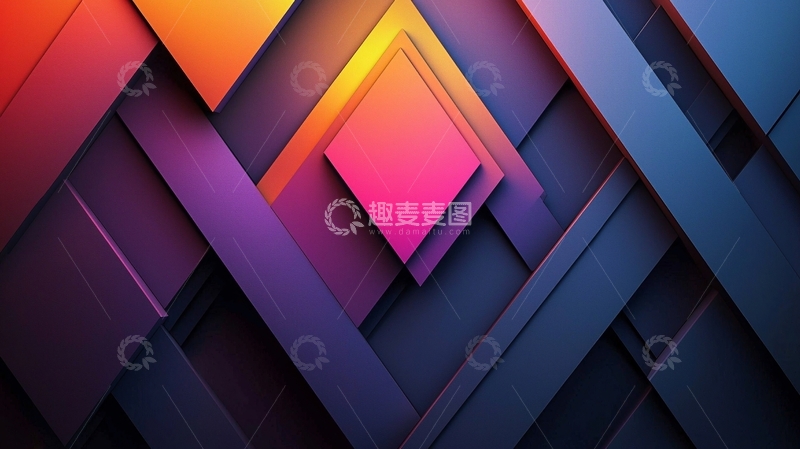 高清大图下载【趣麦麦图】抽象几何背景