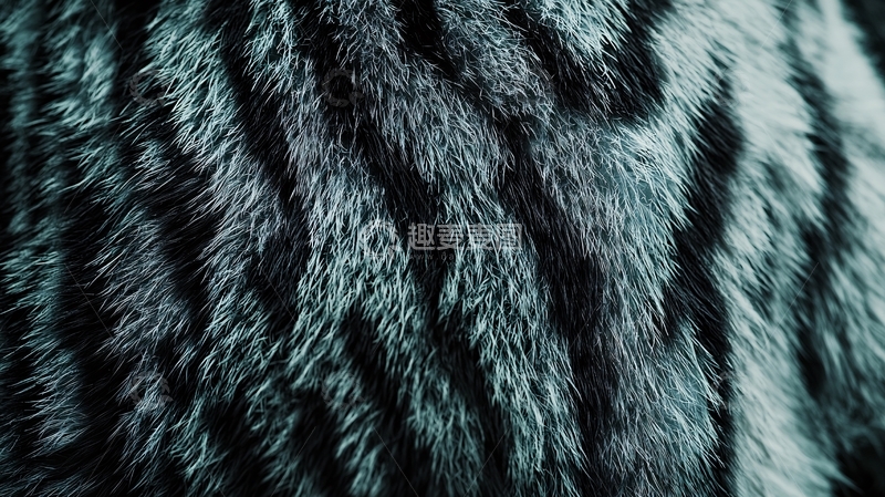 高清大图下载【趣麦麦图】灰黑色条纹毛皮纹理