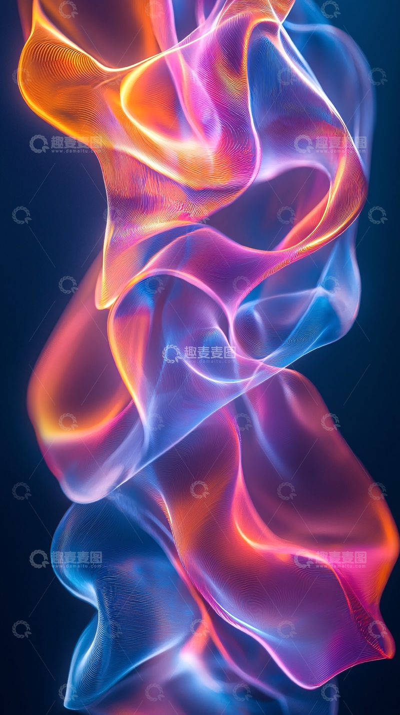 高清大图下载【趣麦麦图】彩色烟雾流动背景