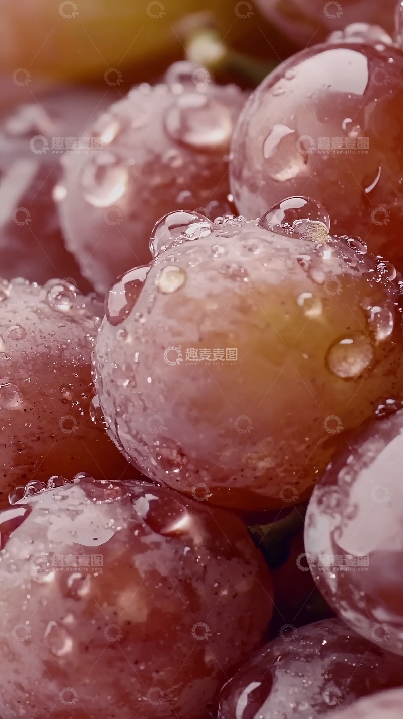 高清大图下载【趣麦麦图】水灵灵的红葡萄特写