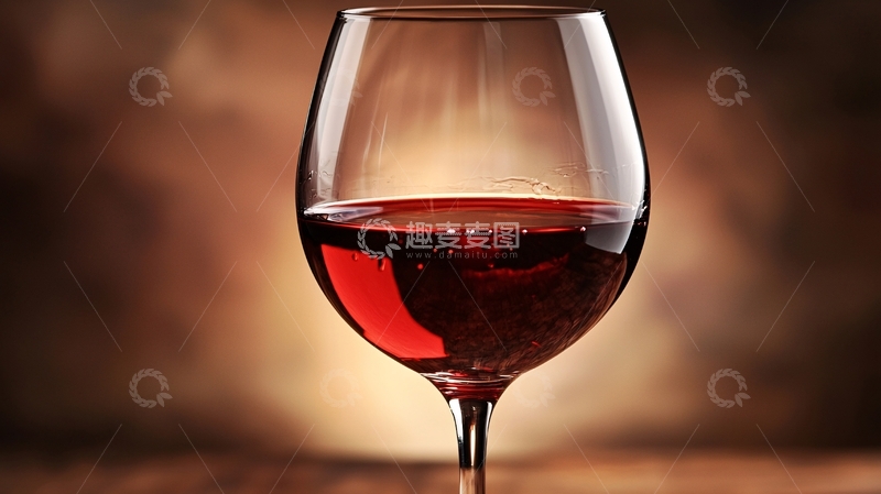 高清大图下载【趣麦麦图】红酒杯中深红色葡萄酒
