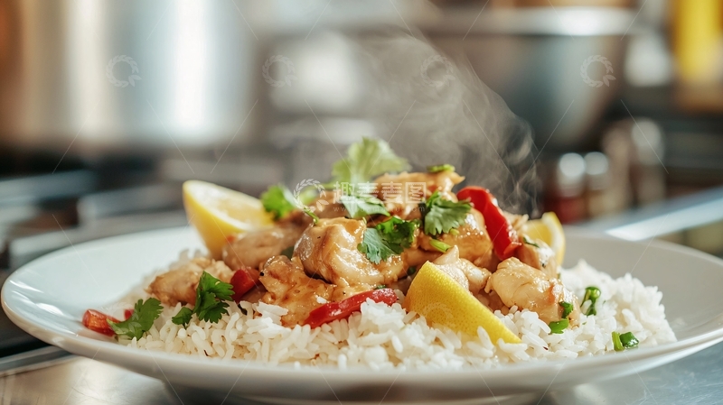 高清大图下载【趣麦麦图】美味鸡肉咖喱饭