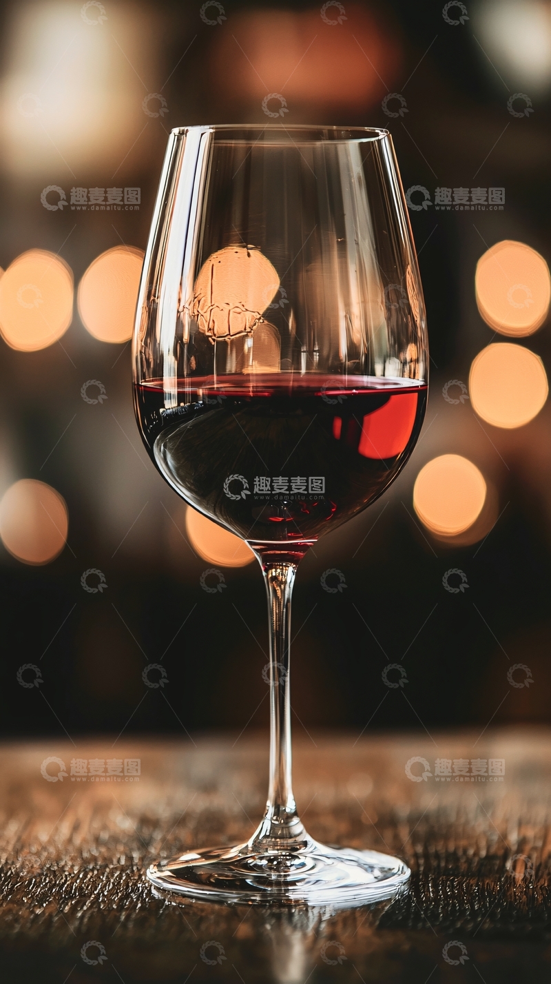 高清大图下载【趣麦麦图】红酒杯中醇厚红酒