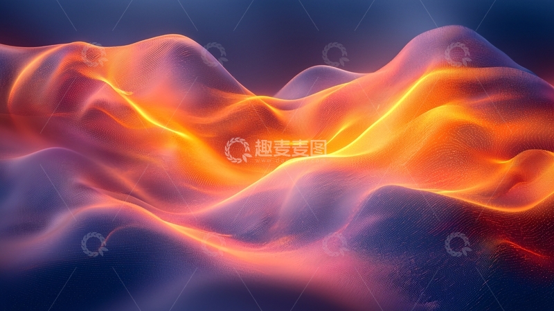 高清大图下载【趣麦麦图】流动的火焰般的光影