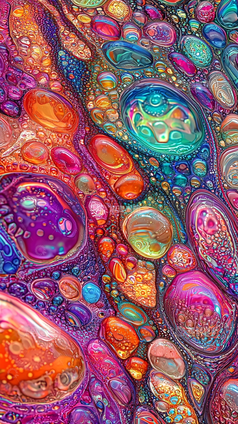 高清大图下载【趣麦麦图】流体丙烯颜料抽象画