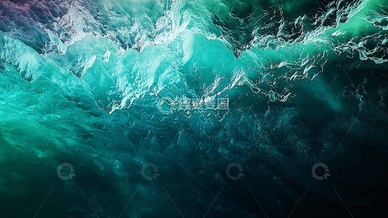 高清大图下载【趣麦麦图】海浪翻滚的动态画面