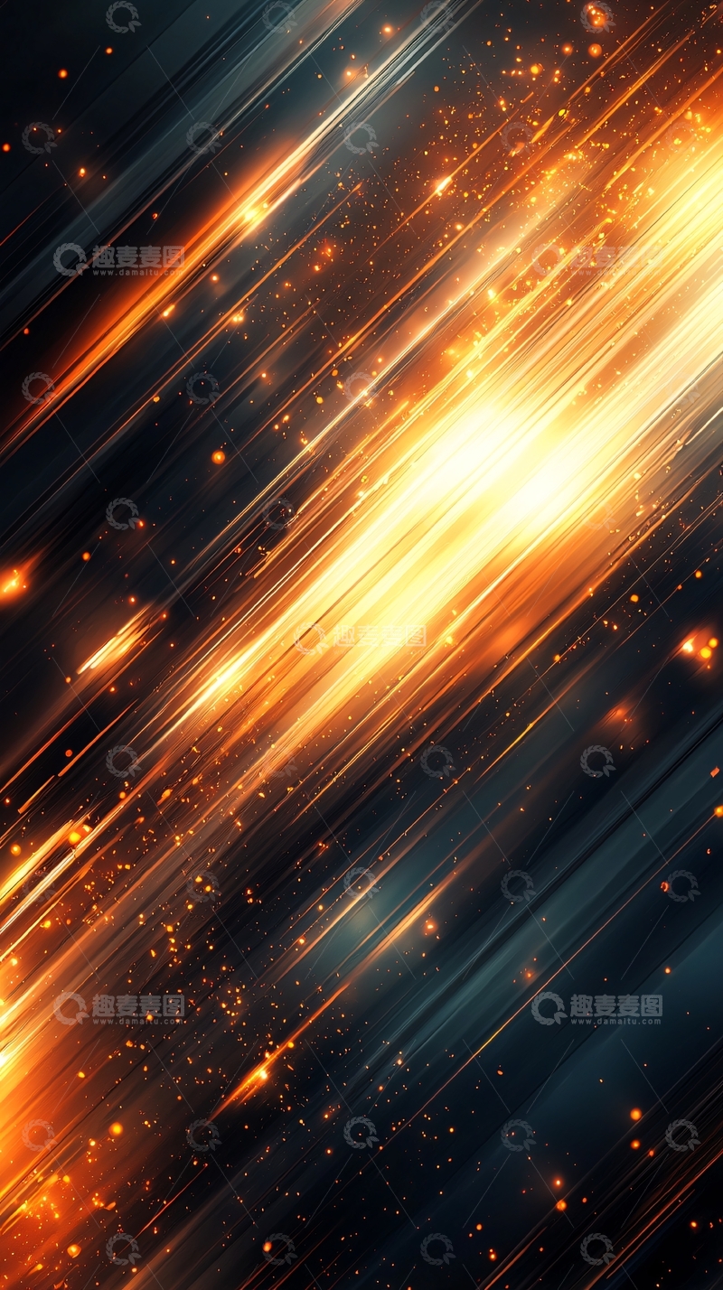 高清大图下载【趣麦麦图】金色光线划过的深色背景