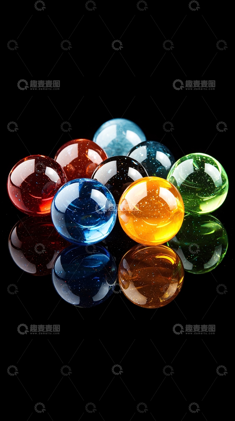 高清大图下载【趣麦麦图】彩色玻璃球