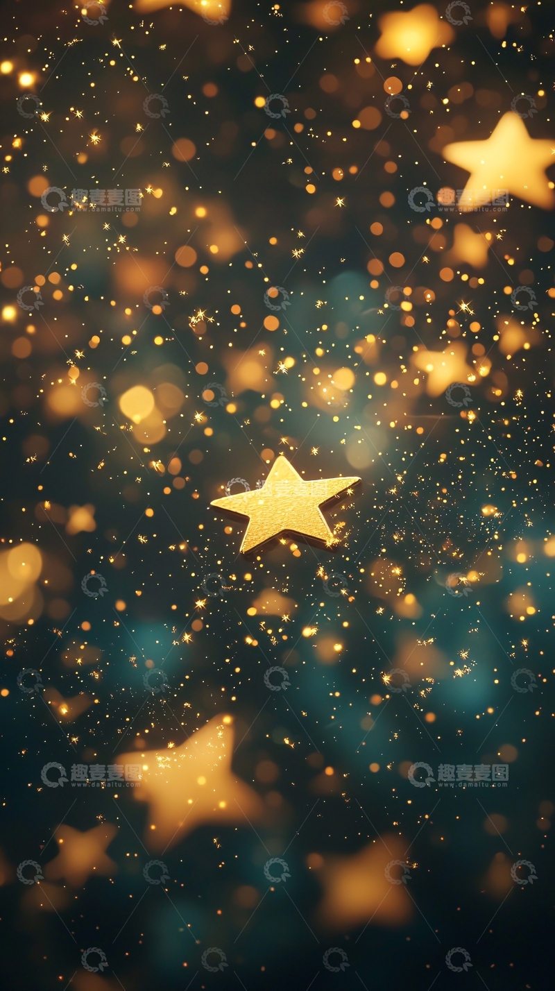 高清大图下载【趣麦麦图】金色星星