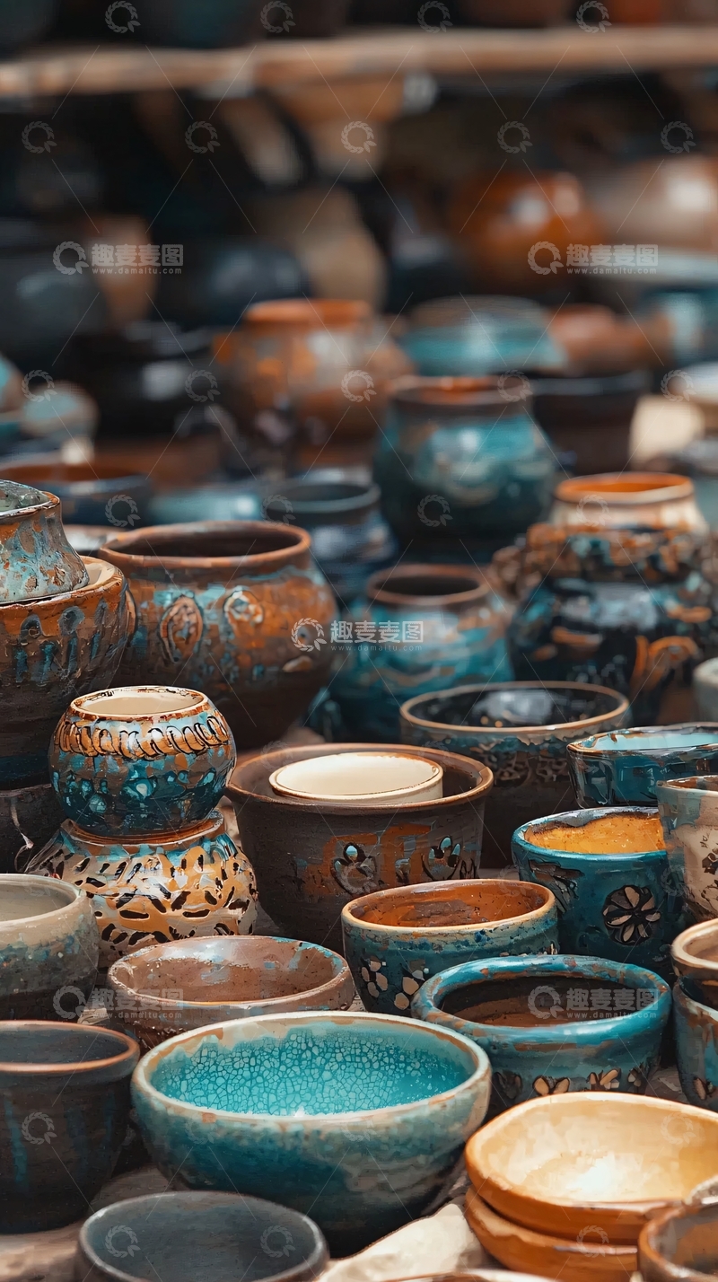 高清大图下载【趣麦麦图】手工陶器
