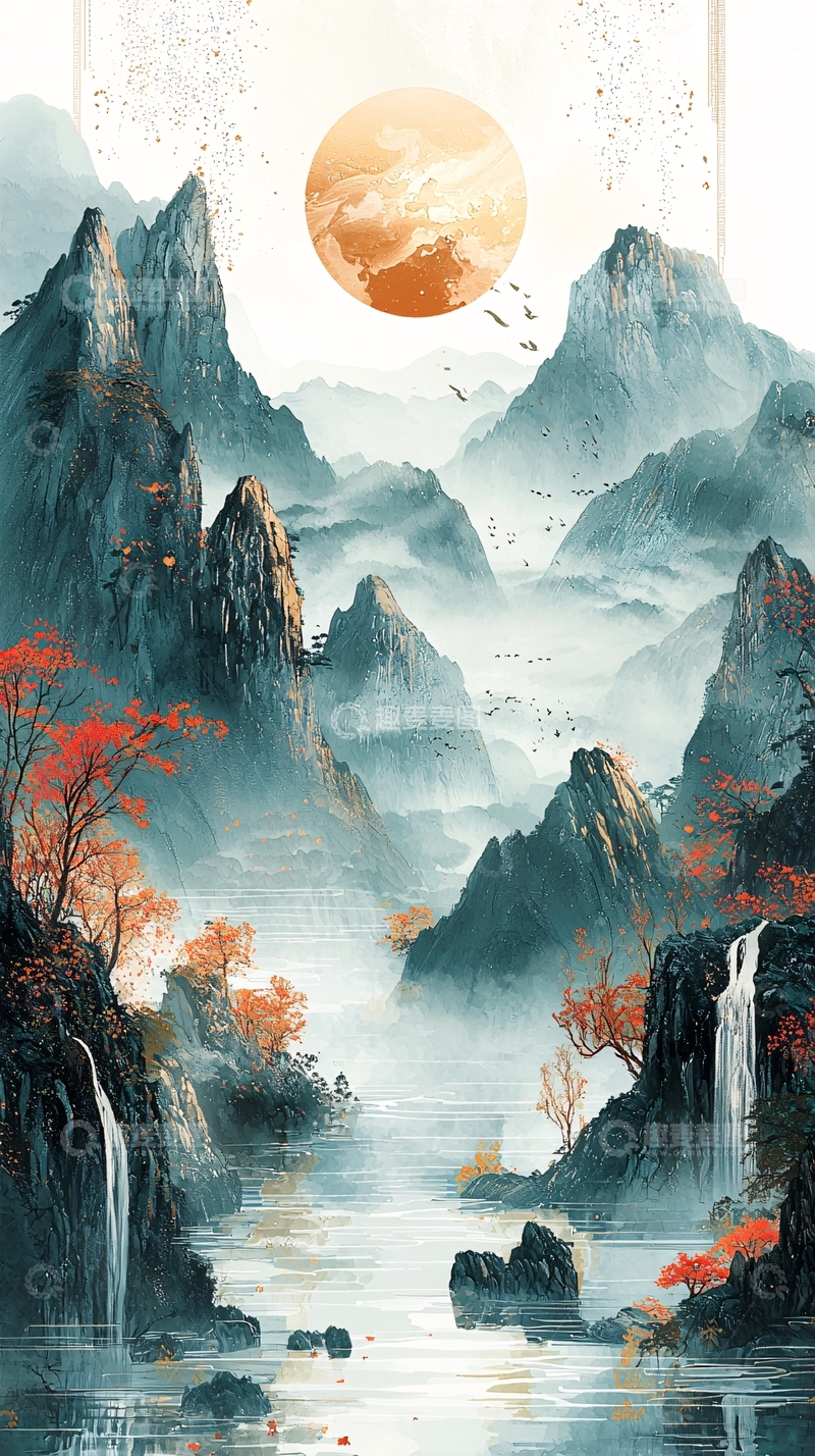 高清大图下载【趣麦麦图】水墨山水