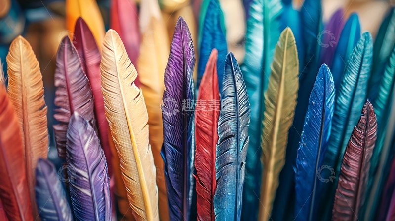 高清大图下载【趣麦麦图】彩色羽毛