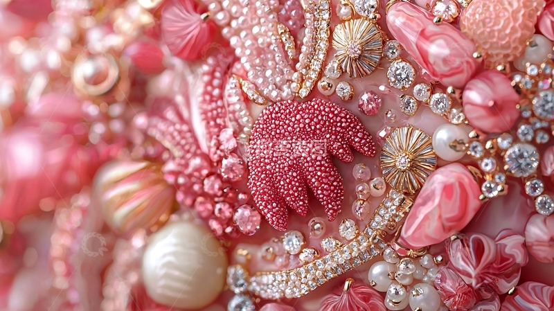 高清大图下载【趣麦麦图】粉色贝壳装饰