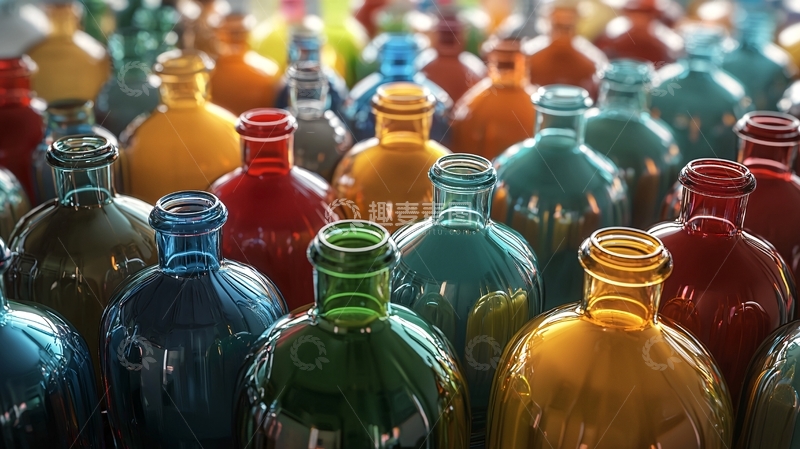 高清大图下载【趣麦麦图】彩色玻璃瓶