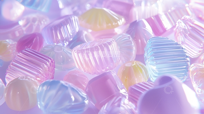 高清大图下载【趣麦麦图】彩色透明小饰品