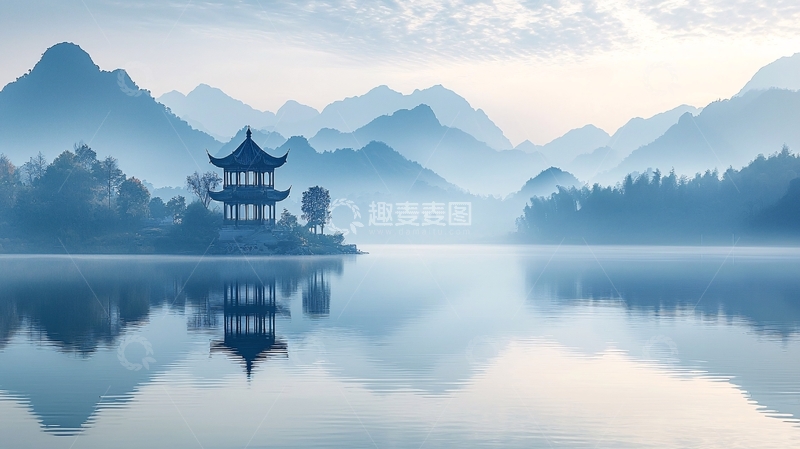 高清大图下载【趣麦麦图】中国风山水