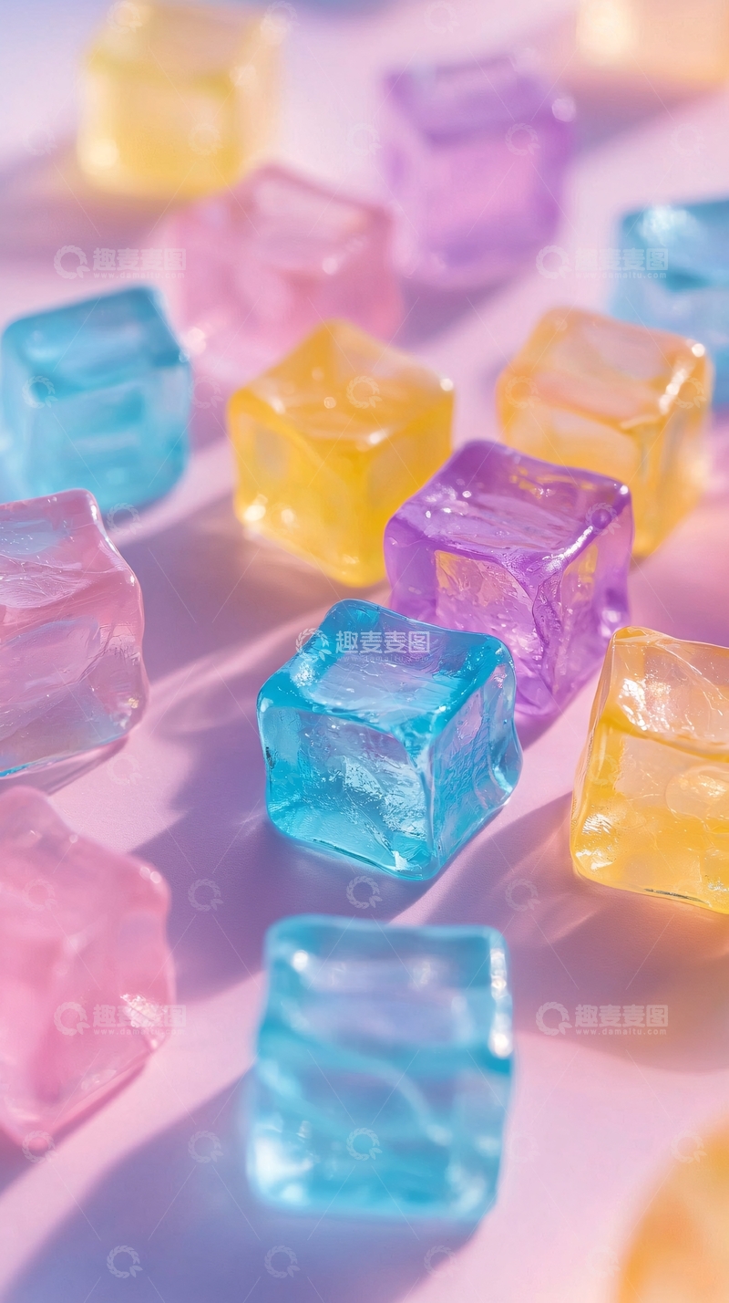 高清大图下载【趣麦麦图】彩色透明方块