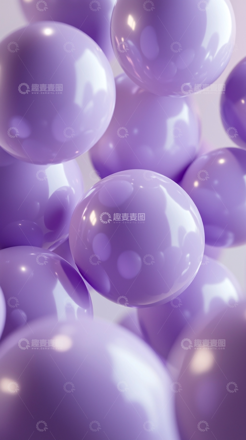 高清大图下载【趣麦麦图】紫色气球