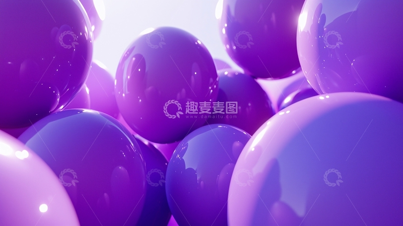高清大图下载【趣麦麦图】紫色球体背景