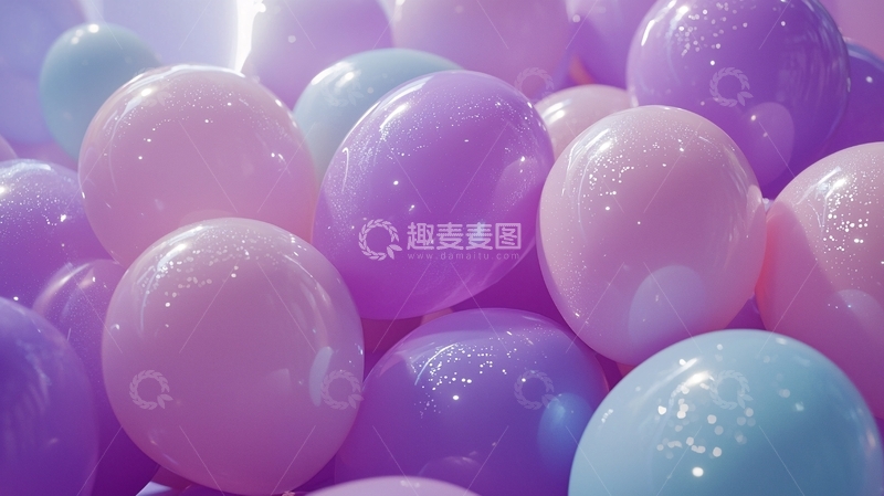 高清大图下载【趣麦麦图】粉色气球背景