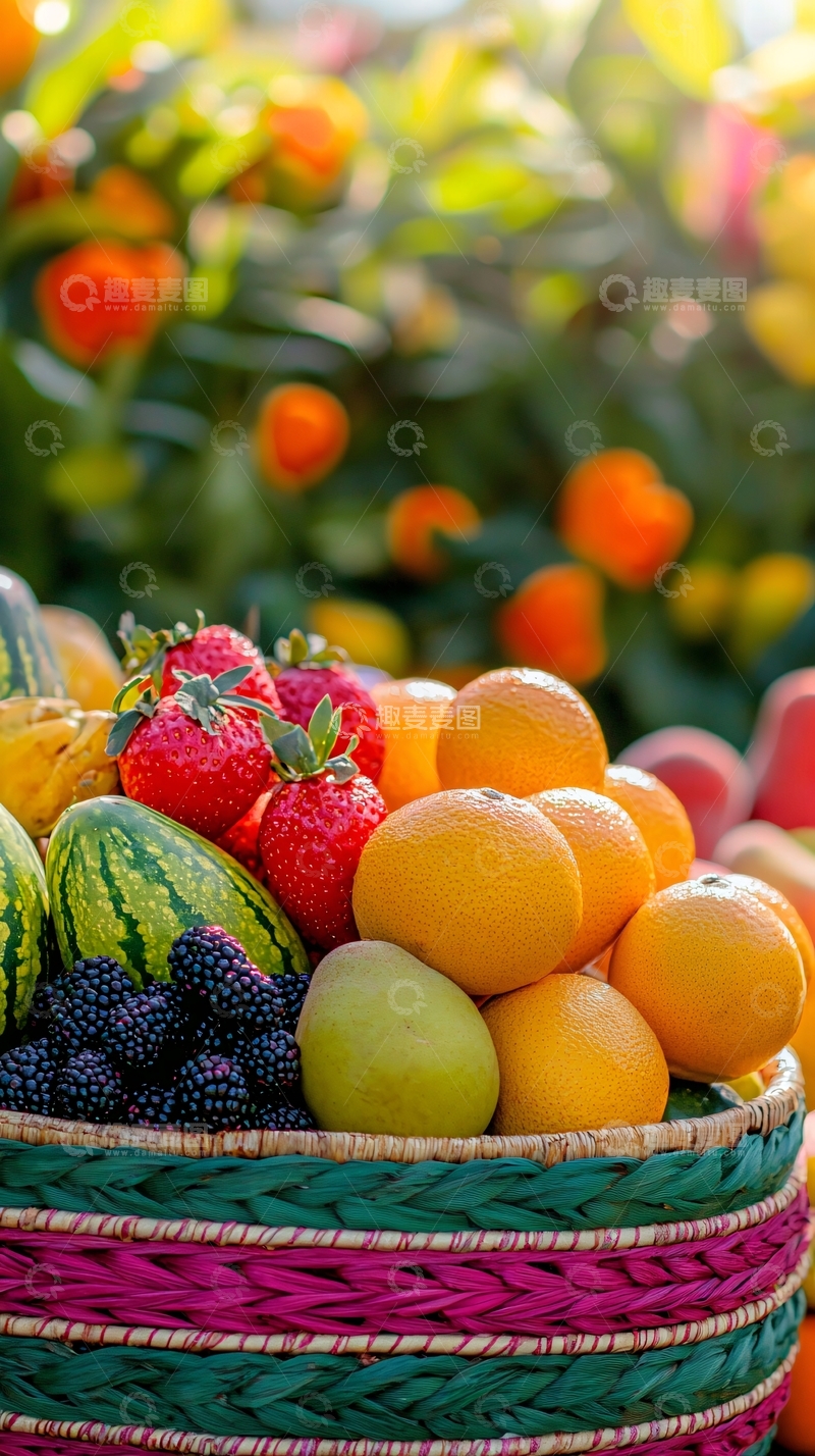 高清大图下载【趣麦麦图】水果篮