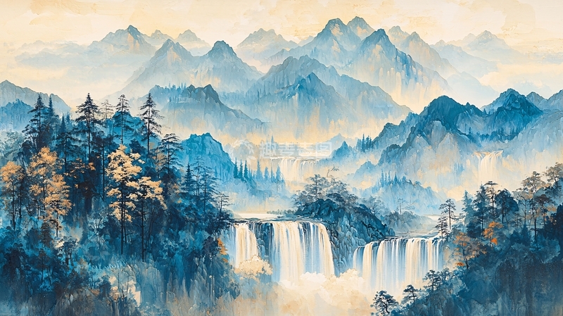 高清大图下载【趣麦麦图】水墨山水画377